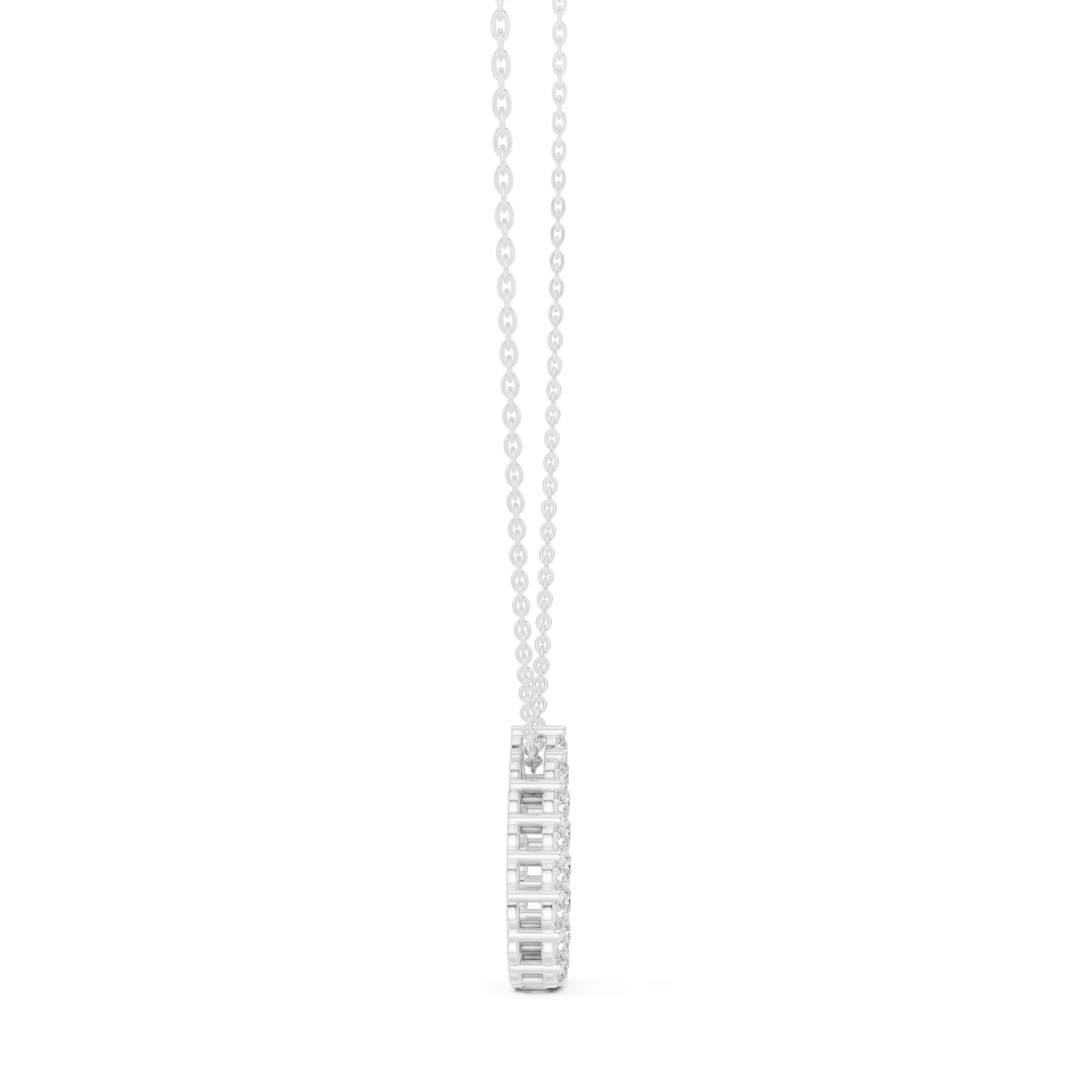 Lab Diamond Round Cut Dew Drop Pendant