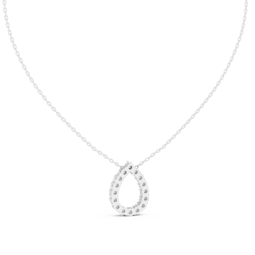 Lab Diamond Round Cut Dew Drop Pendant