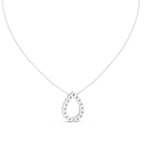 Lab Diamond Round Cut Dew Drop Pendant
