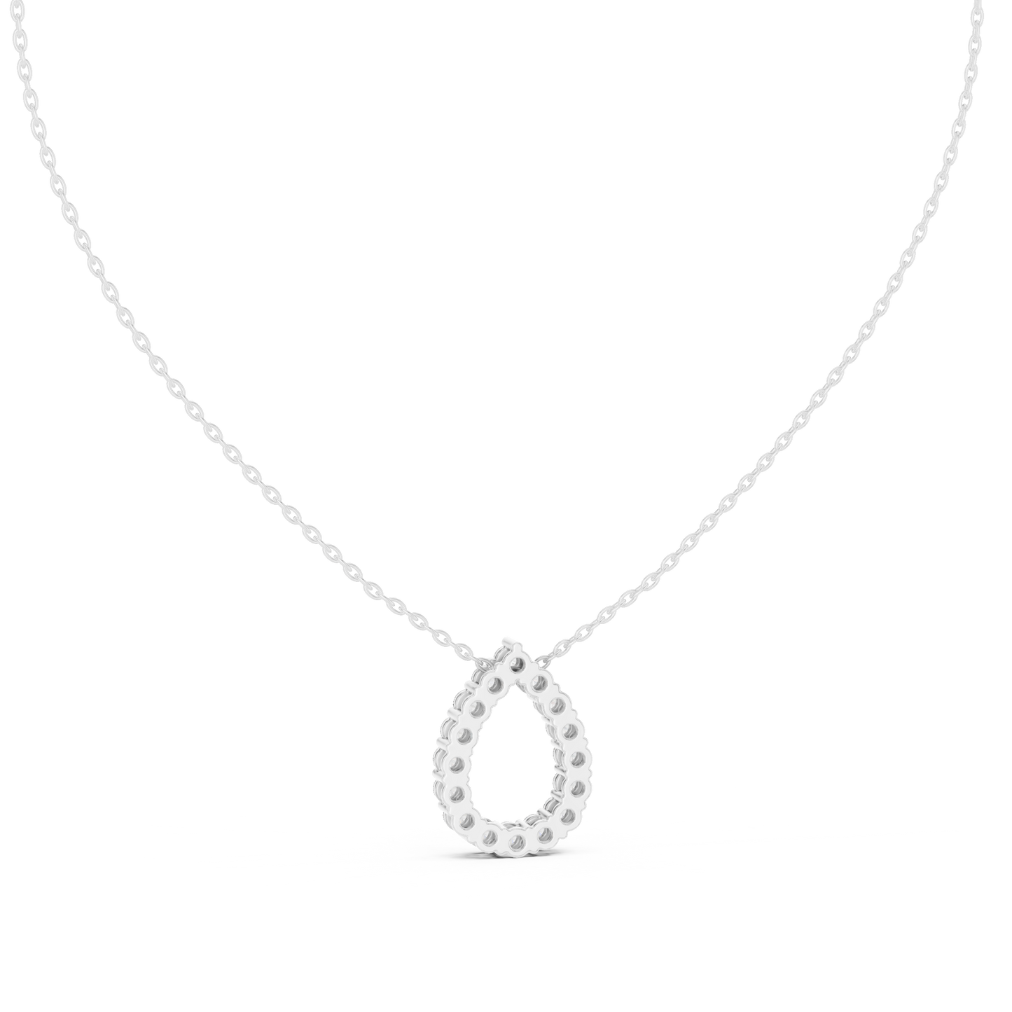Lab Diamond Round Cut Dew Drop Pendant