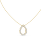 Lab Diamond Round Cut Dew Drop Pendant