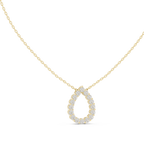 Lab Diamond Round Cut Dew Drop Pendant