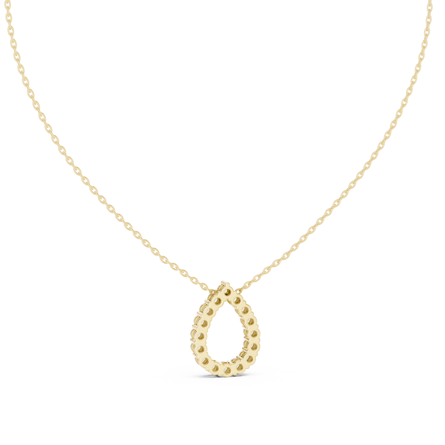 Lab Diamond Round Cut Dew Drop Pendant