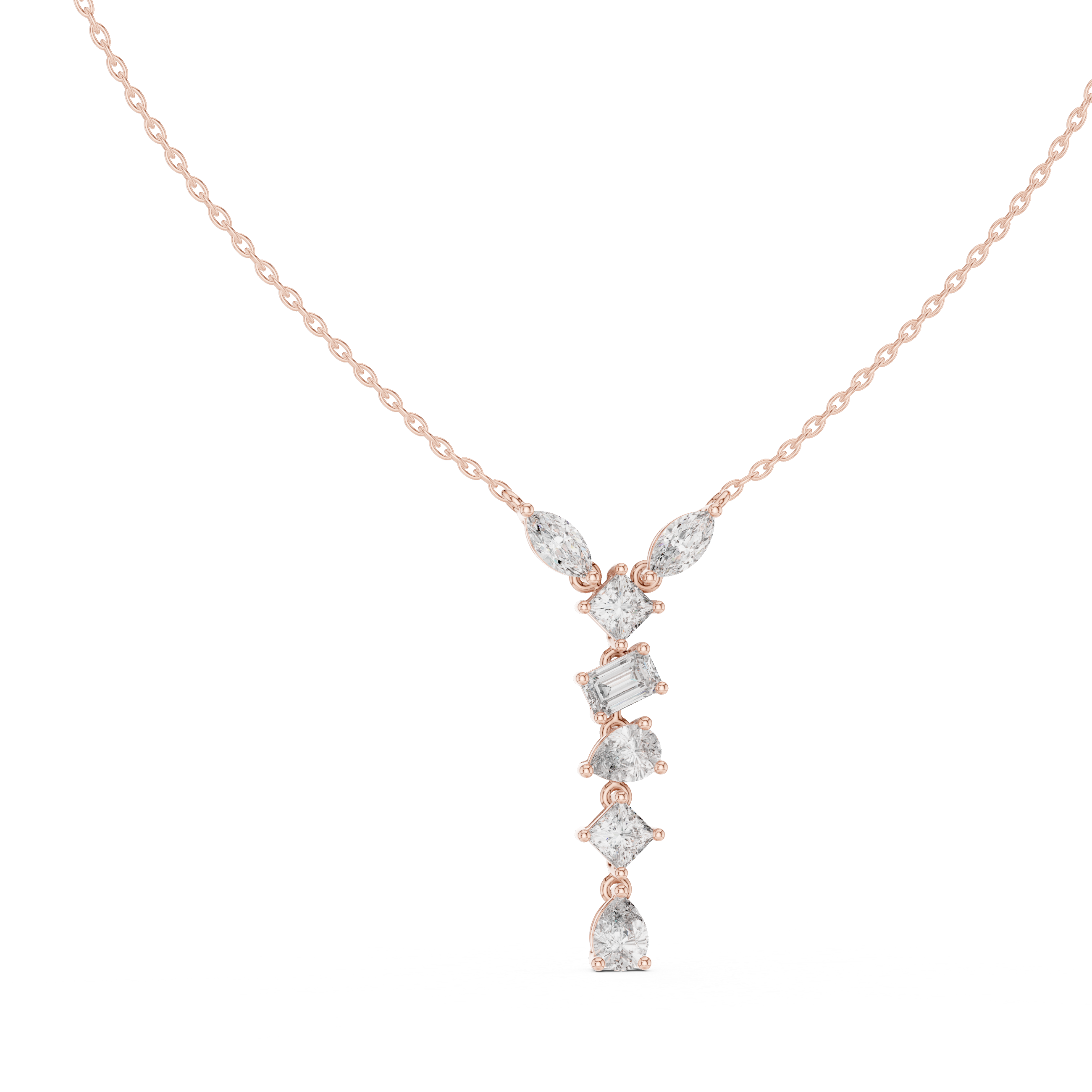 Multi Shape lab Diamond Modern Pendant