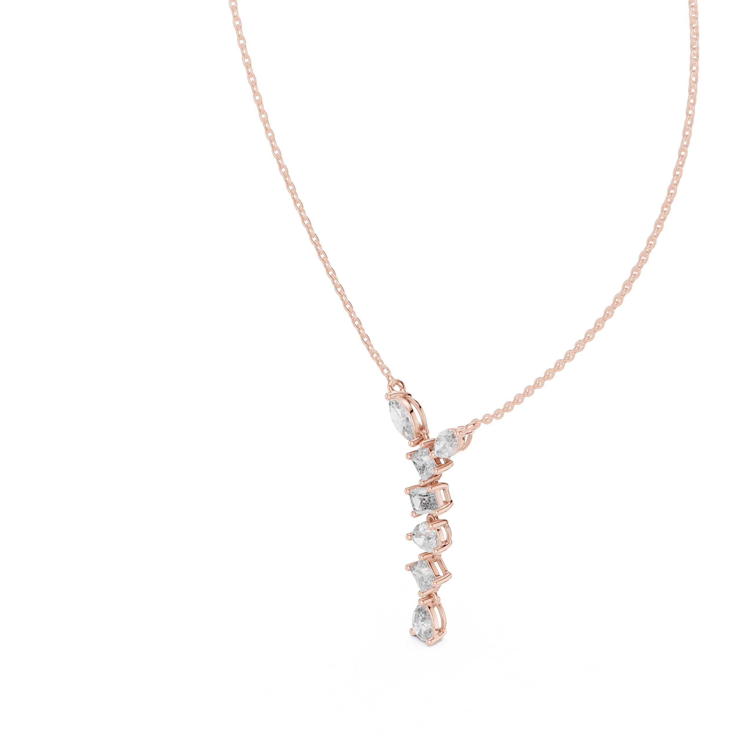 Multi Shape lab Diamond Modern Pendant