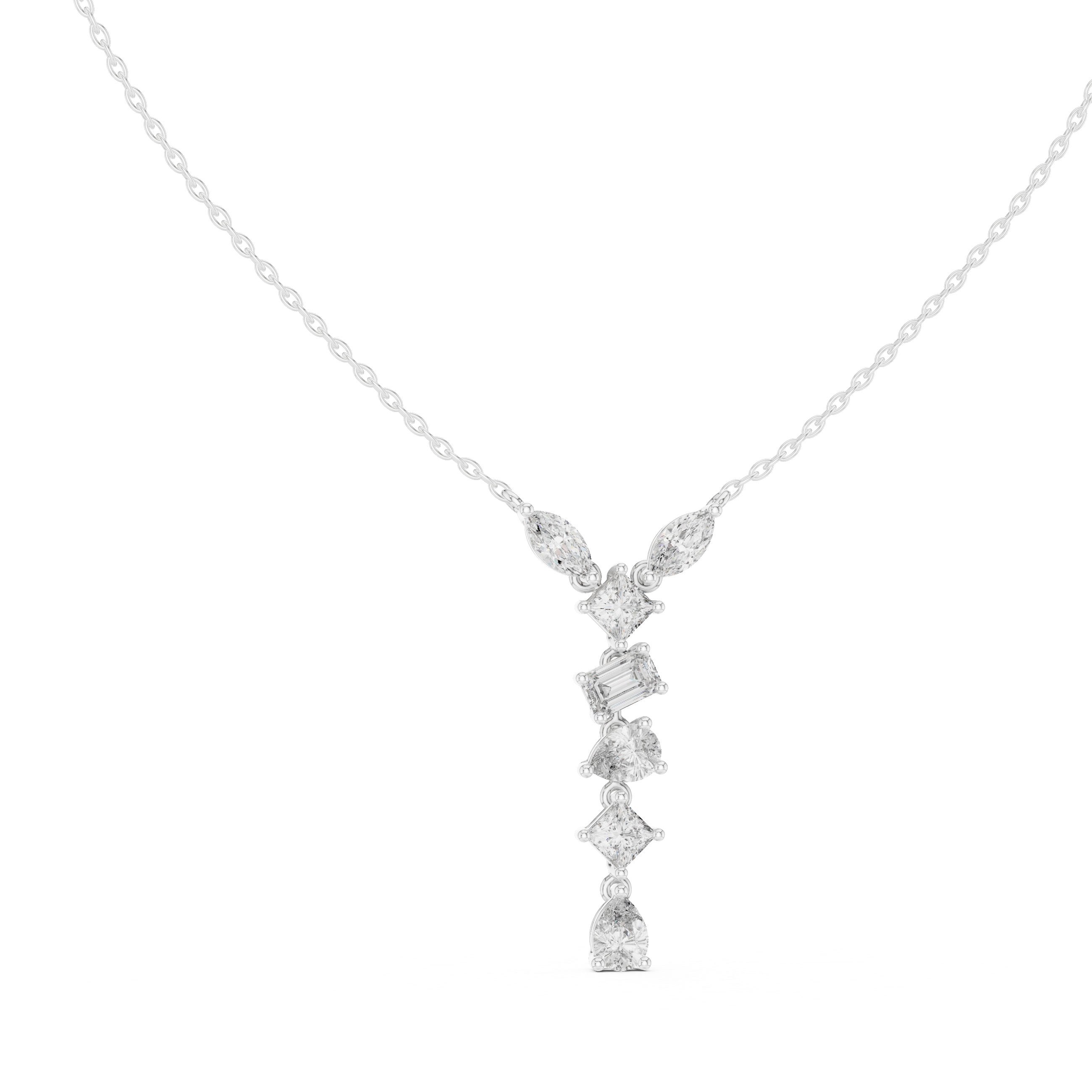 Multi Shape lab Diamond Modern Pendant