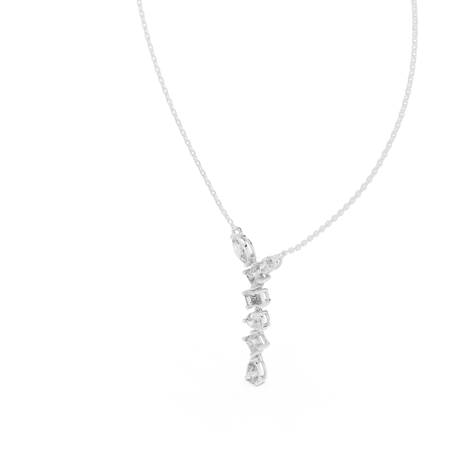 Multi Shape lab Diamond Modern Pendant