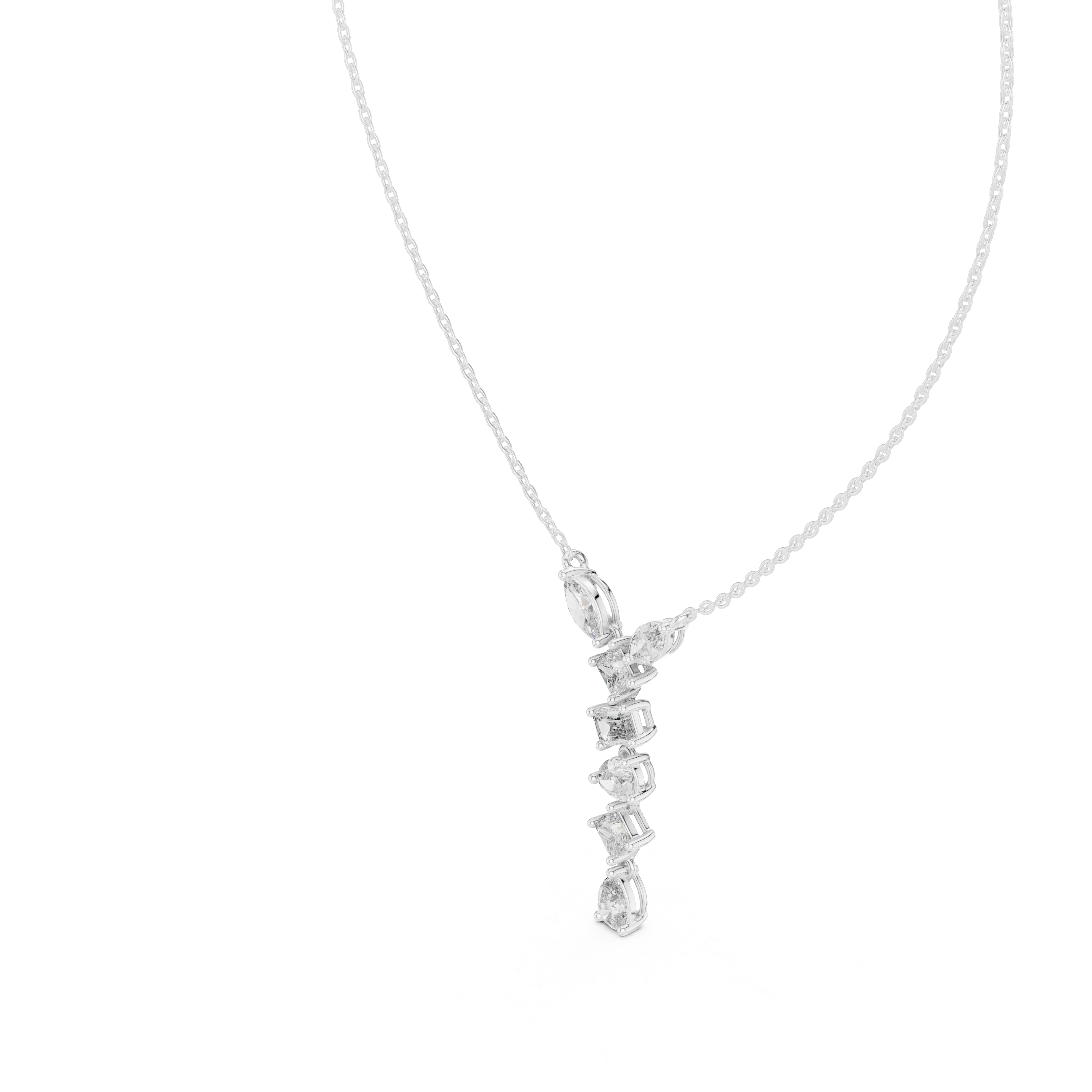 Multi Shape lab Diamond Modern Pendant