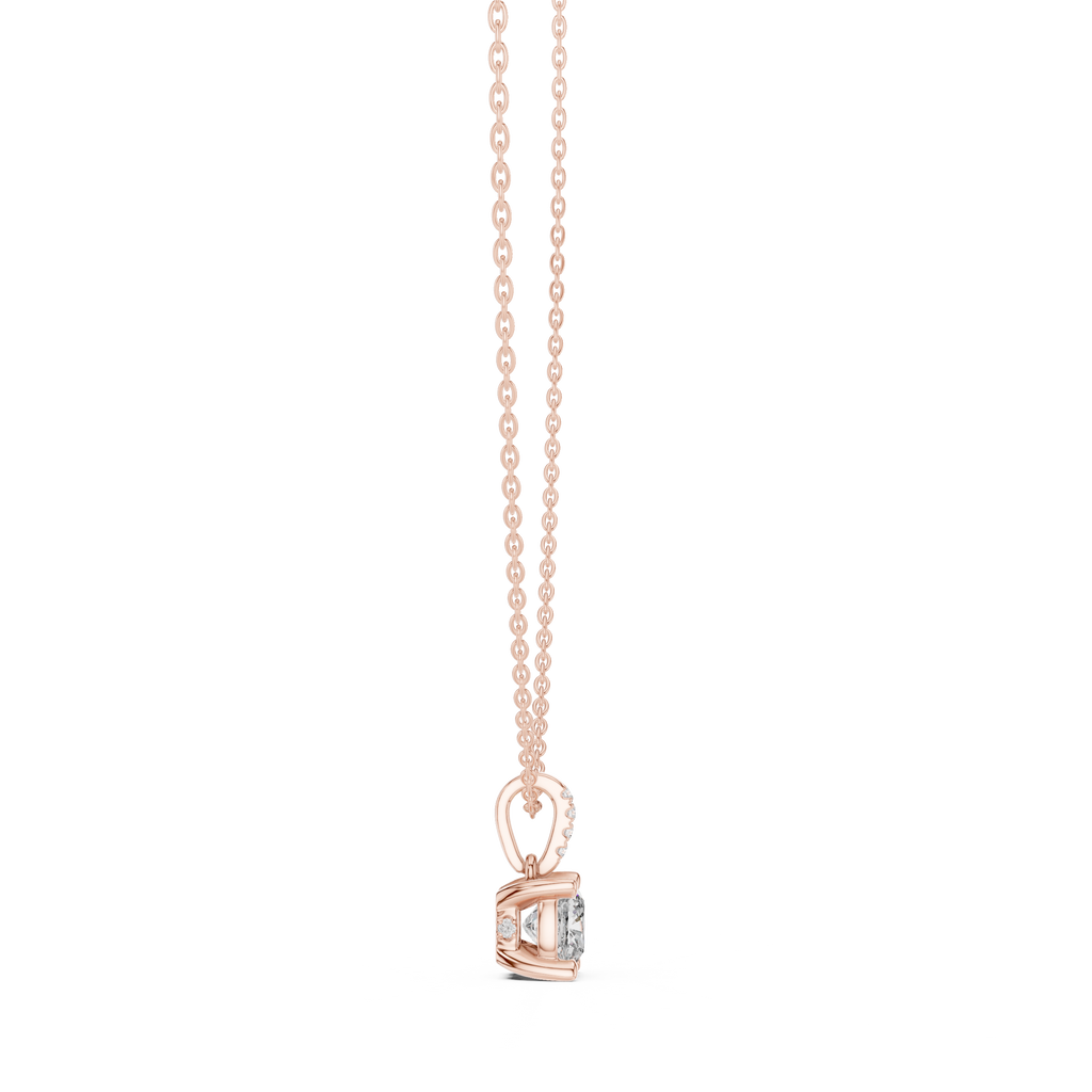 1.50 Carat Cushion Cut Solitaire Lab Diamond Pendant