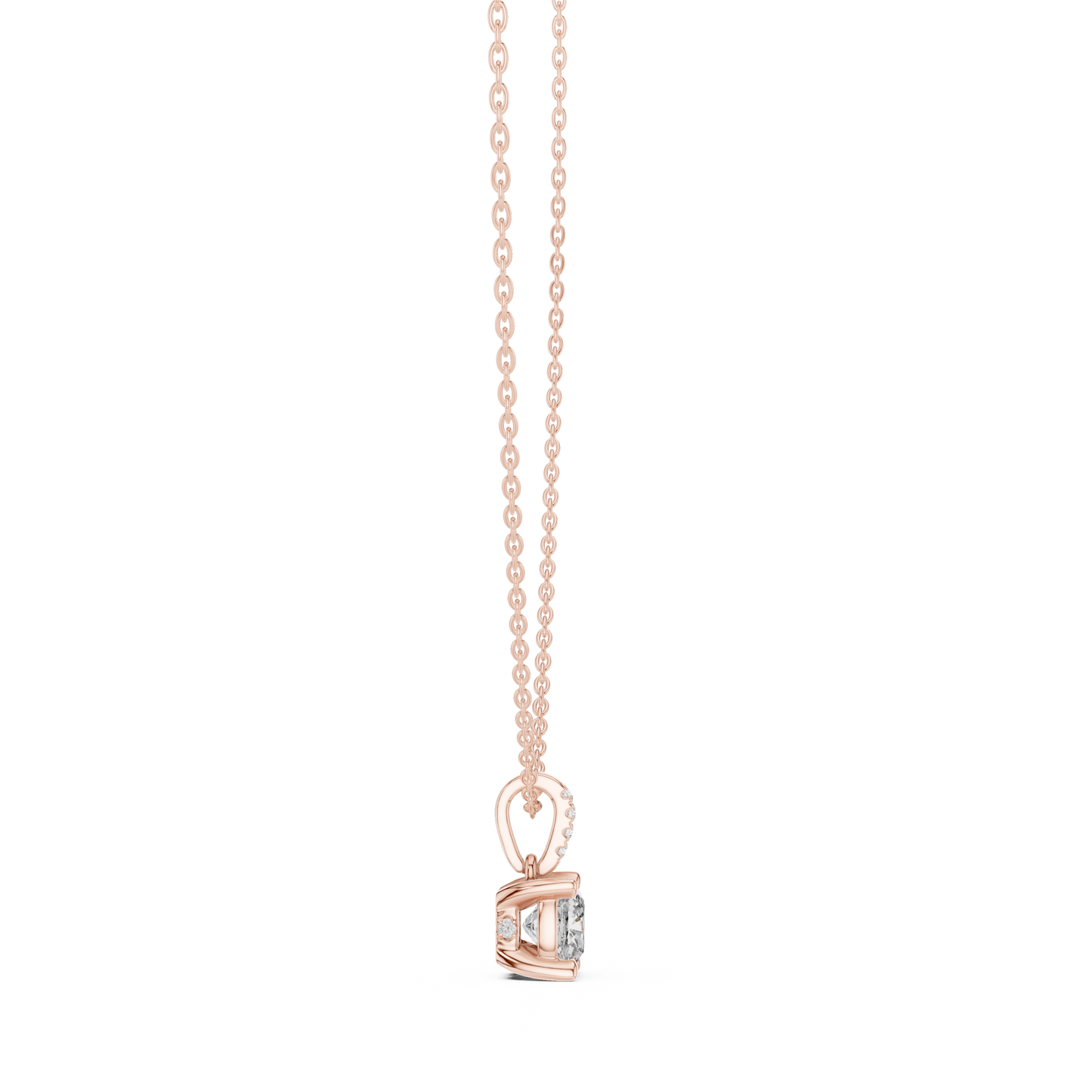 1.50 Carat Cushion Cut Solitaire Lab Diamond Pendant