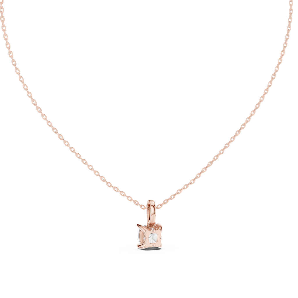 1.50 Carat Cushion Cut Solitaire Lab Diamond Pendant