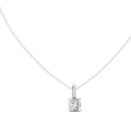 1.50 Carat Cushion Cut Solitaire Lab Diamond Pendant
