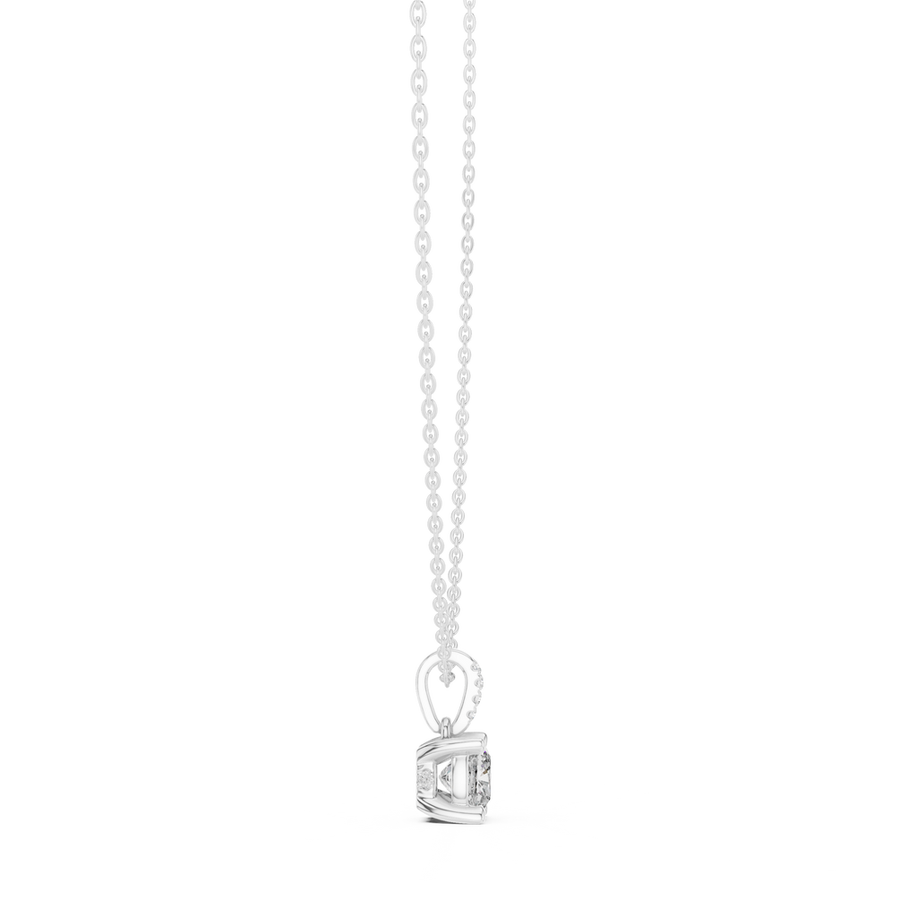 1.50 Carat Cushion Cut Solitaire Lab Diamond Pendant