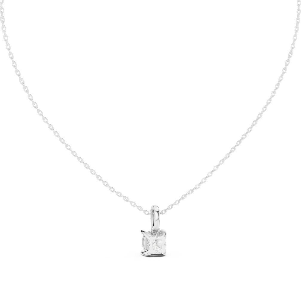 1.50 Carat Cushion Cut Solitaire Lab Diamond Pendant