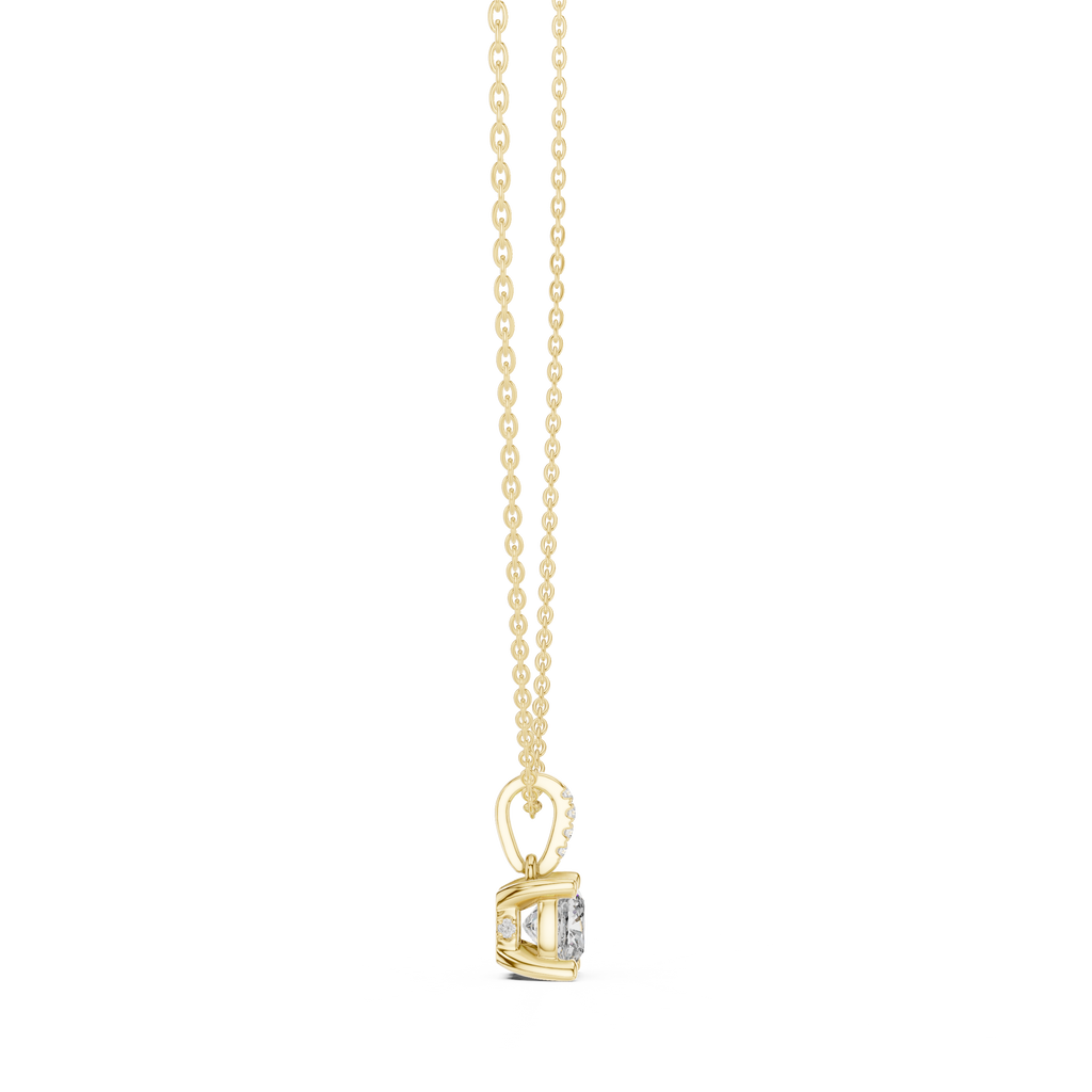 1.50 Carat Cushion Cut Solitaire Lab Diamond Pendant