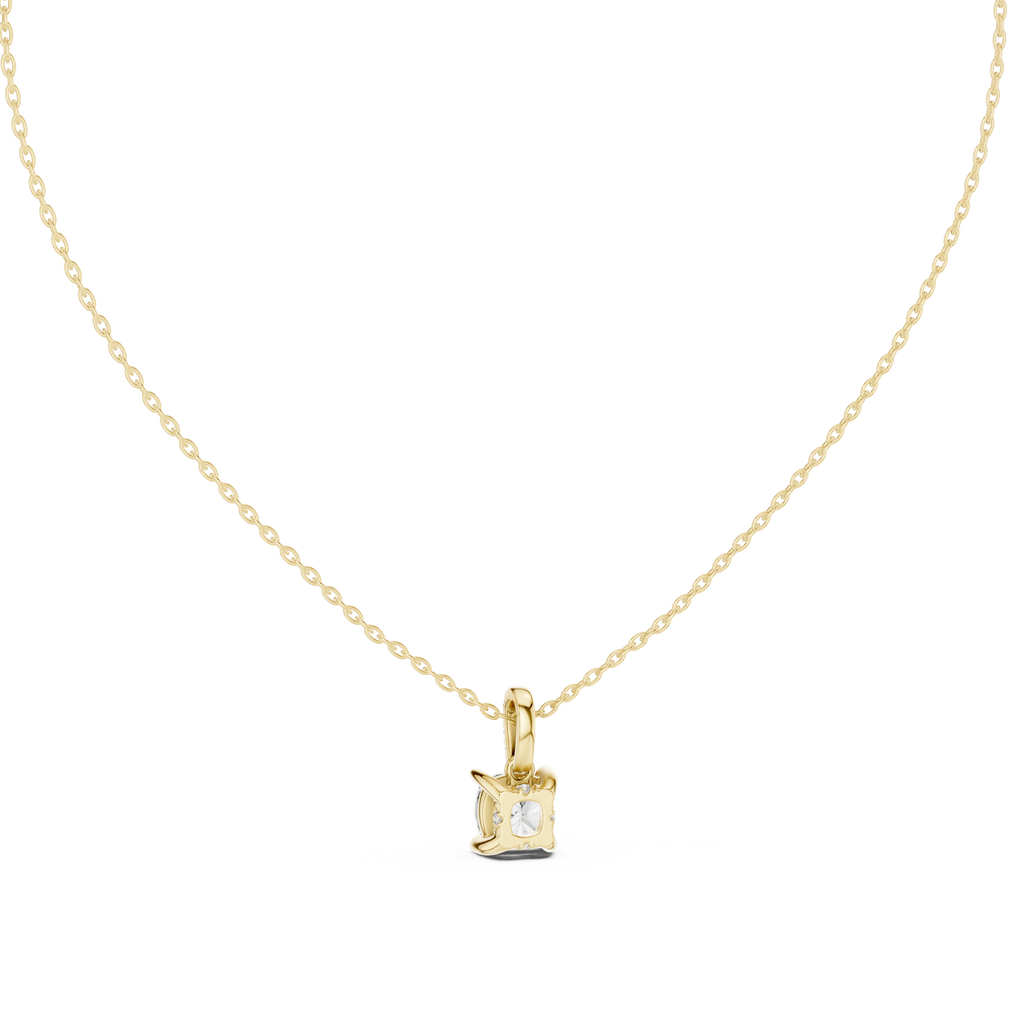 1.50 Carat Cushion Cut Solitaire Lab Diamond Pendant