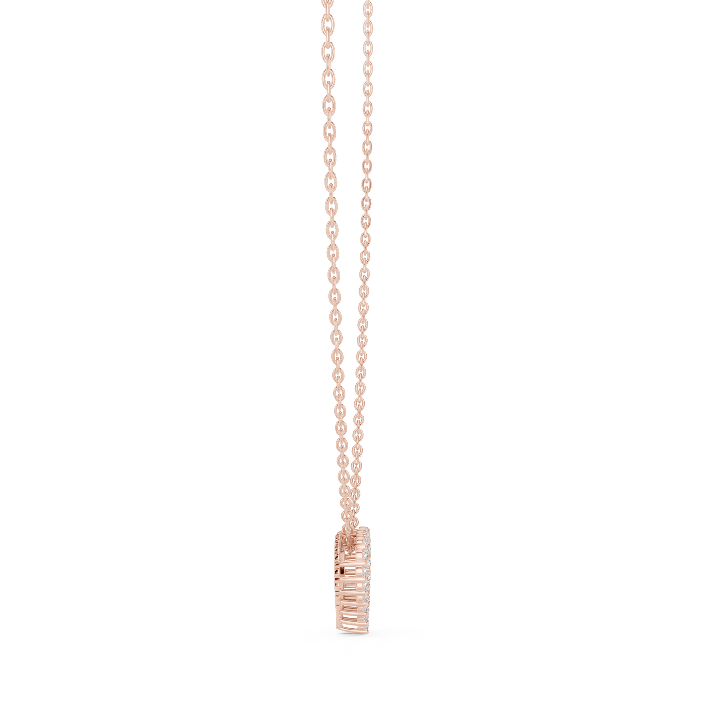 Heart Shape Round Cut Lab Diamond Pendant