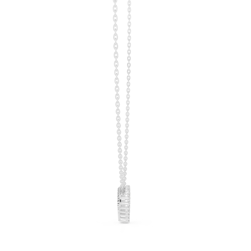 Heart Shape Round Cut Lab Diamond Pendant