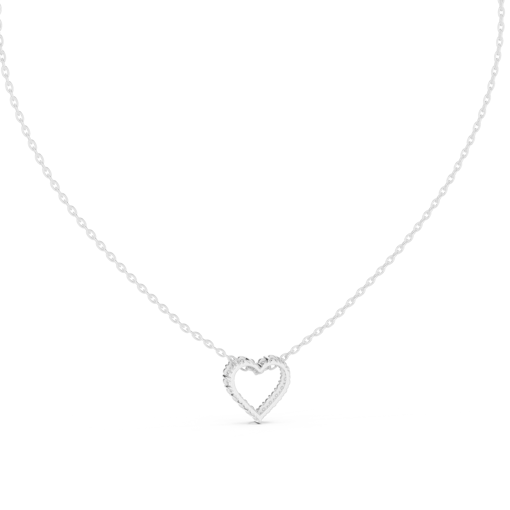 Heart Shape Round Cut Lab Diamond Pendant