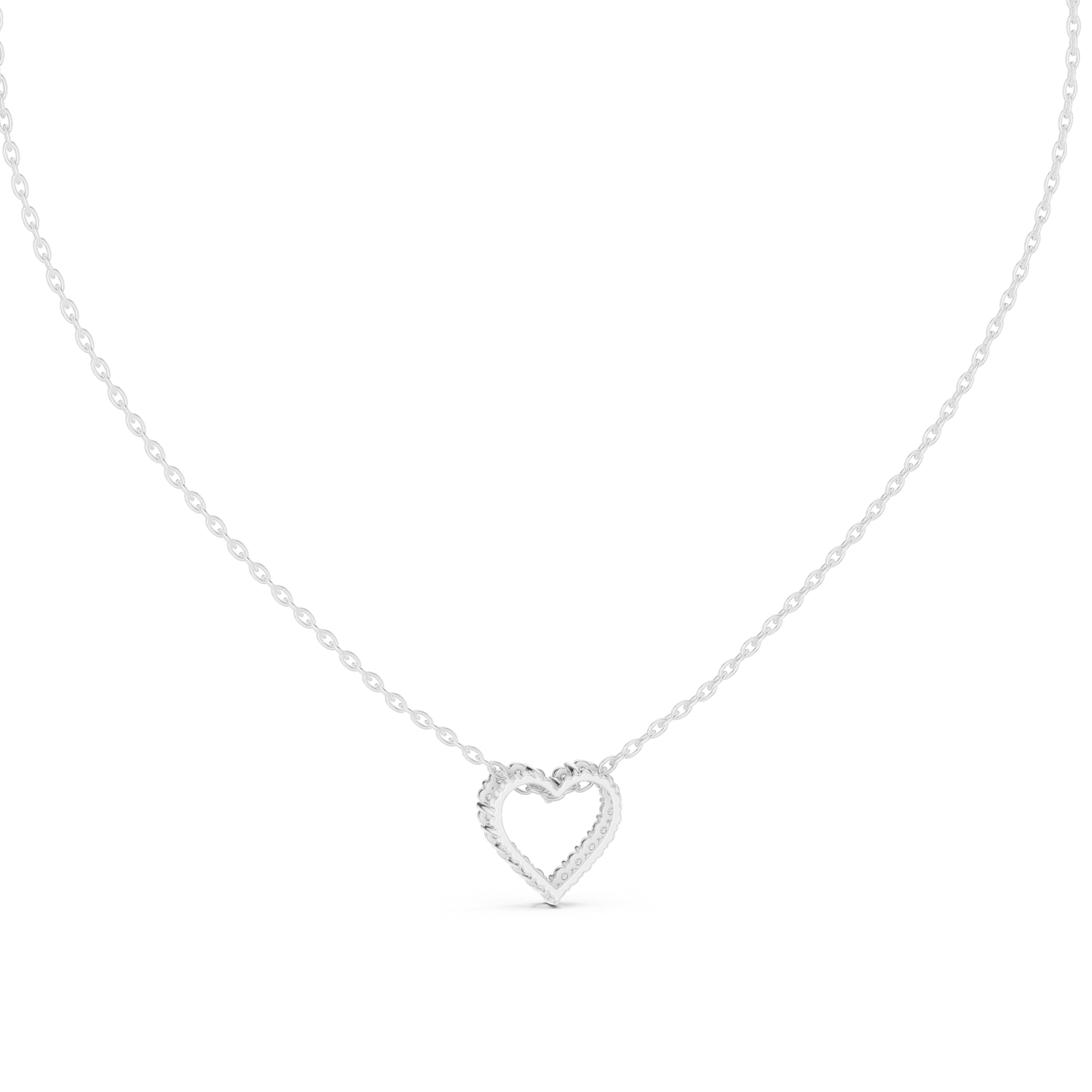 Heart Shape Round Cut Lab Diamond Pendant