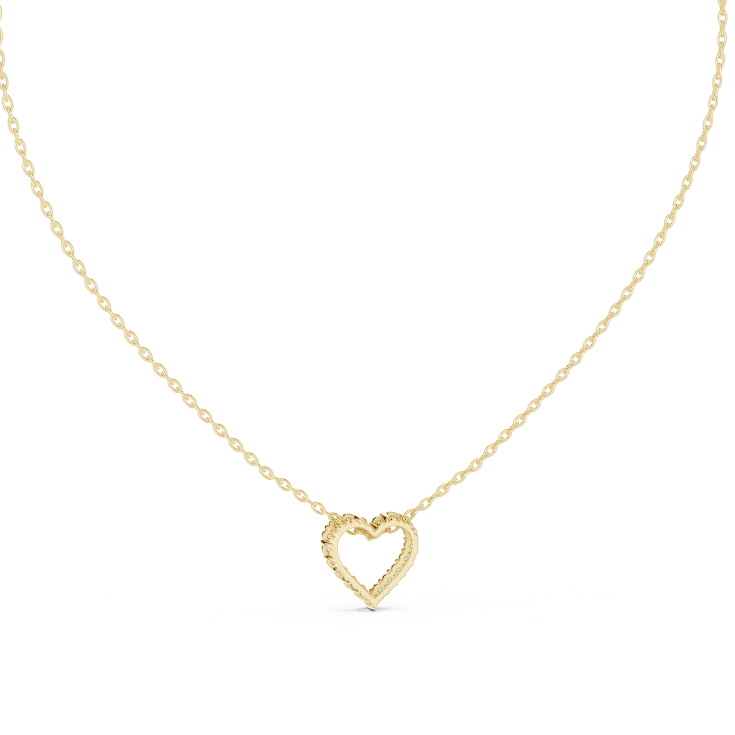 Heart Shape Round Cut Lab Diamond Pendant