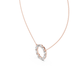 1.50 Carat Oval Shape Lab Diamond Circle Pendant