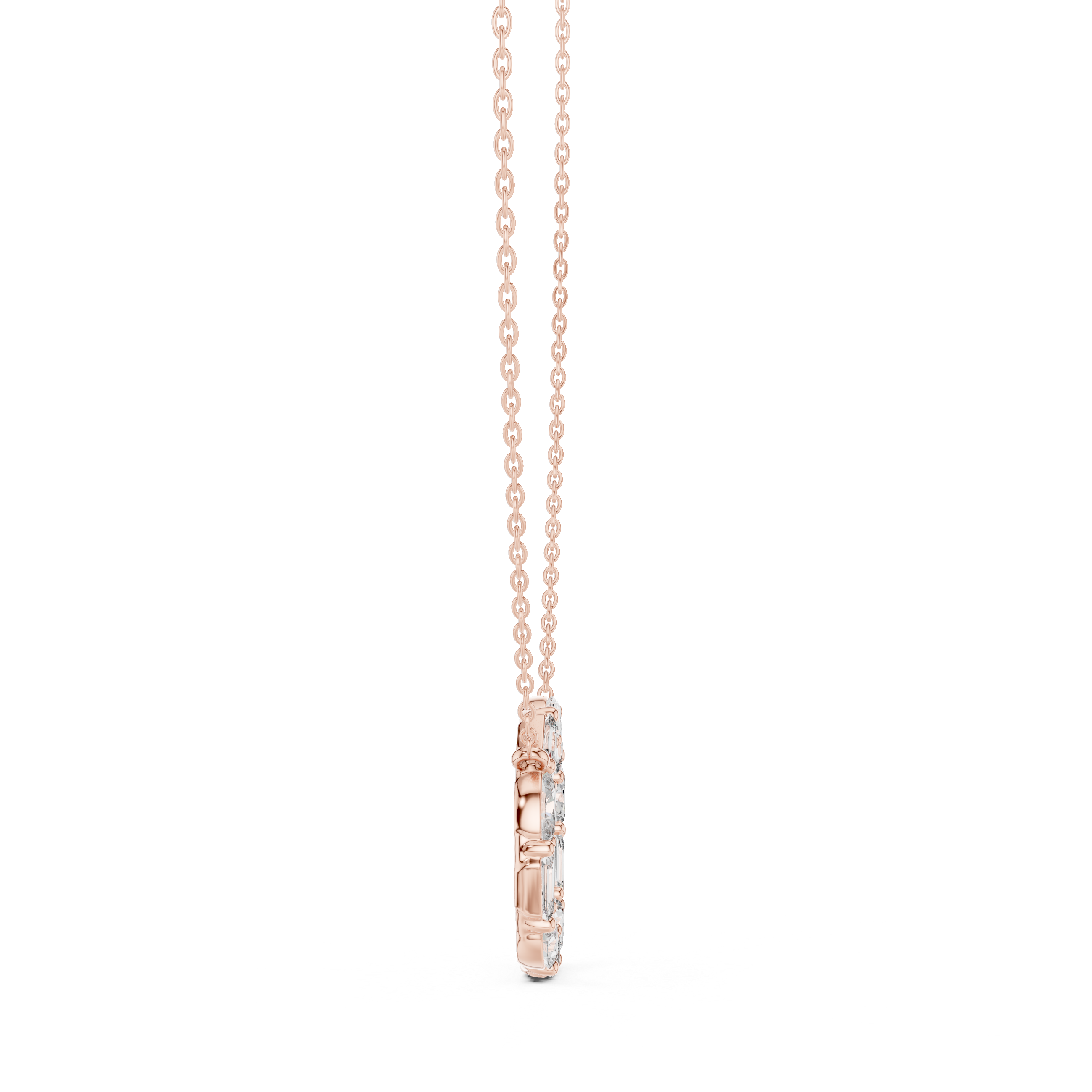 1.50 Carat Oval Shape Lab Diamond Circle Pendant