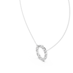 1.50 Carat Oval Shape Lab Diamond Circle Pendant