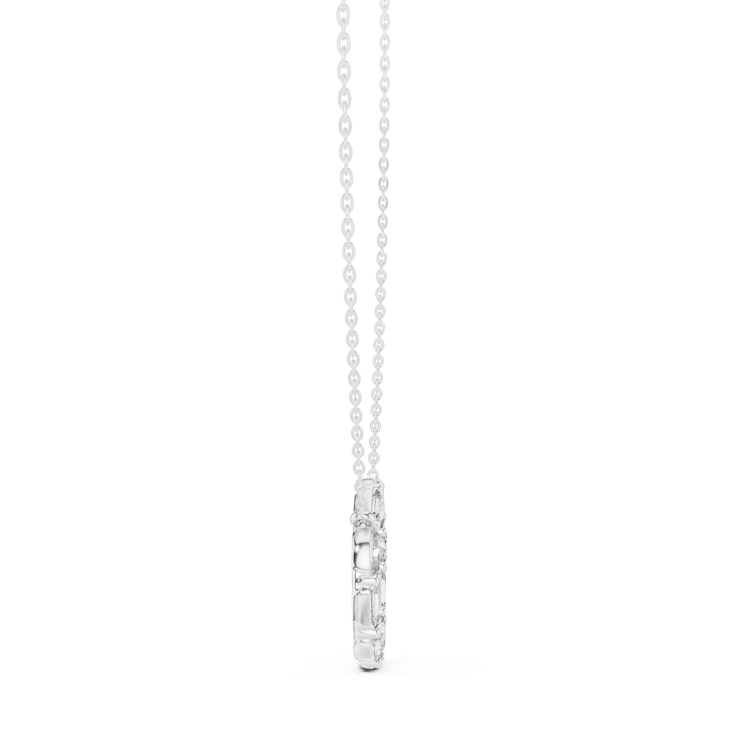 1.50 Carat Oval Shape Lab Diamond Circle Pendant