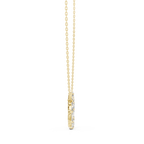 1.50 Carat Oval Shape Lab Diamond Circle Pendant