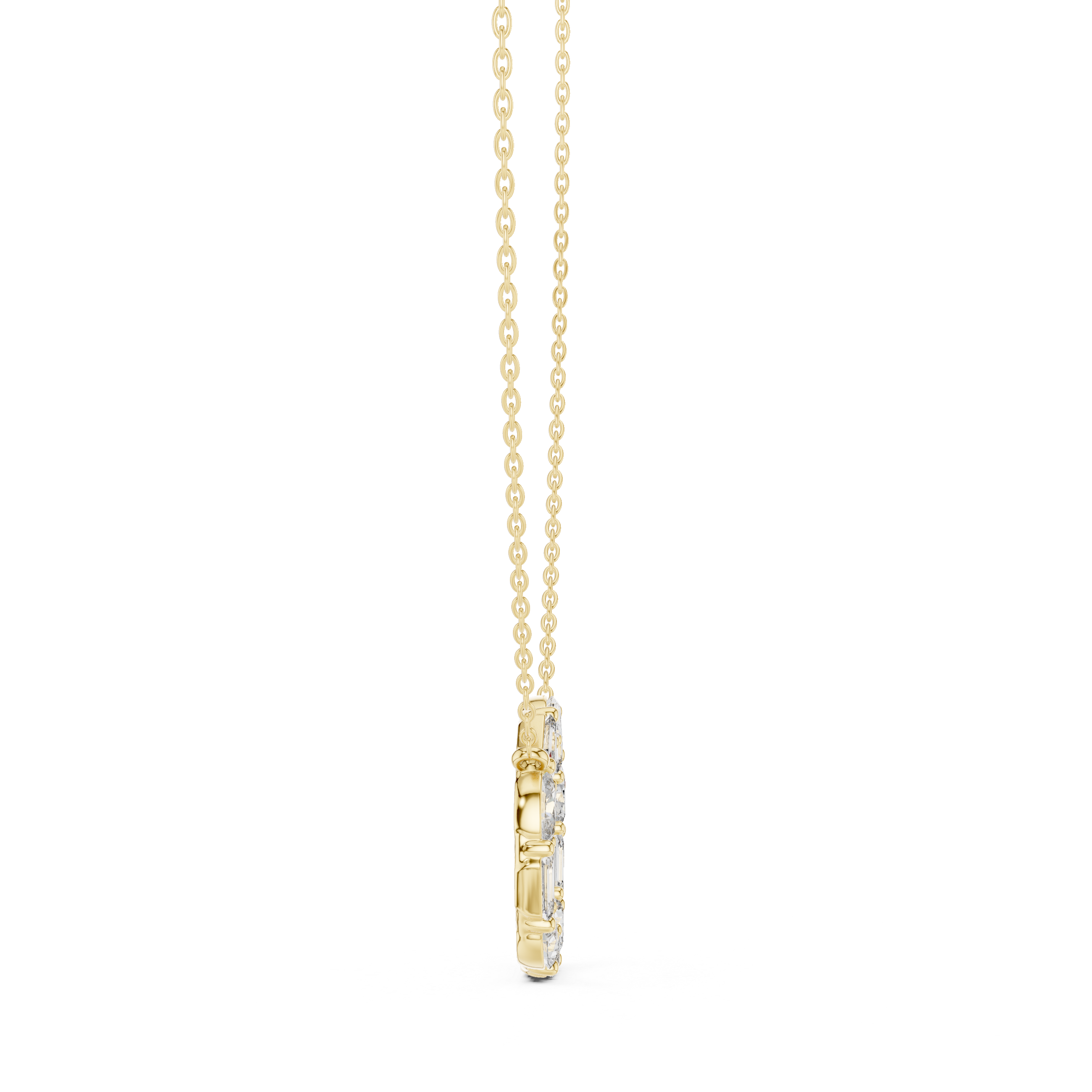 1.50 Carat Oval Shape Lab Diamond Circle Pendant