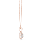 3 Carat Cushion Lab Diamond Halo Pendant