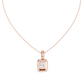 3 Carat Cushion Lab Diamond Halo Pendant