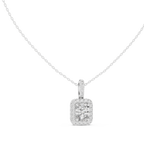 3 Carat Cushion Lab Diamond Halo Pendant
