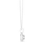 3 Carat Cushion Lab Diamond Halo Pendant