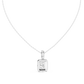 3 Carat Cushion Lab Diamond Halo Pendant