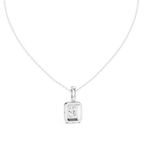 3 Carat Cushion Lab Diamond Halo Pendant