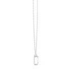 Bezel Set Emerald lab Diamond Solitaire Pendant