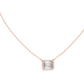 2.50 Carat Emerald Cut Lab Diamond Bezel Set Pendant
