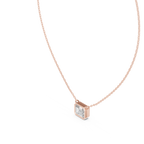 2.50 Carat Emerald Cut Lab Diamond Bezel Set Pendant