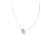 2.50 Carat Emerald Cut Lab Diamond Bezel Set Pendant