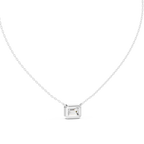 2.50 Carat Emerald Cut Lab Diamond Bezel Set Pendant
