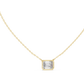 2.50 Carat Emerald Cut Lab Diamond Bezel Set Pendant