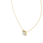 2.50 Carat Emerald Cut Lab Diamond Bezel Set Pendant