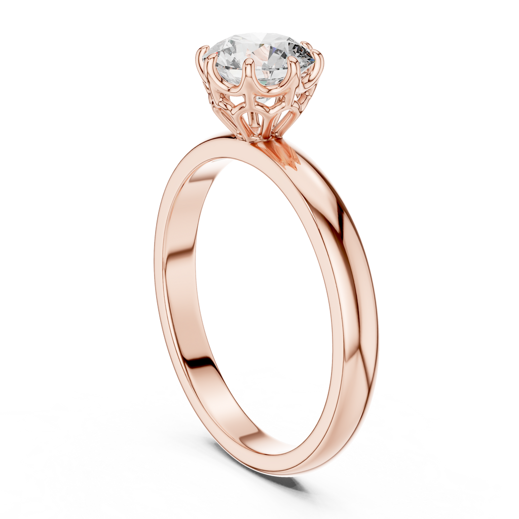 Round Shape Lab Grown Diamond Solitaire Ring