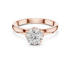 Round Shape Lab Grown Diamond Solitaire Ring