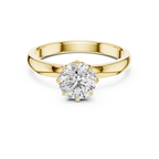 Round Shape Lab Grown Diamond Solitaire Ring