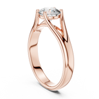 Round Cut Lab Diamond Split Shank Solitaire Ring