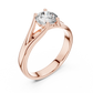 Round Cut Lab Diamond Split Shank Solitaire Ring