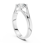 Round Cut Lab Diamond Split Shank Solitaire Ring